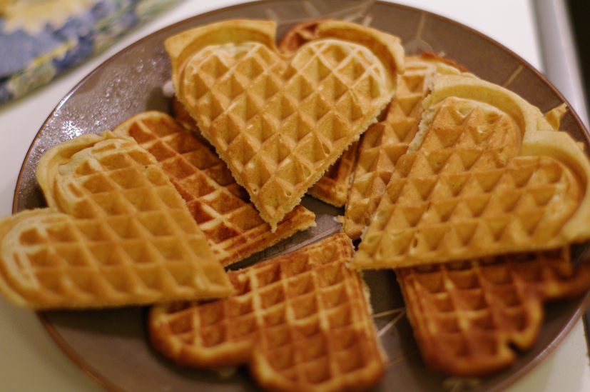 gaufre en fomre de coeur