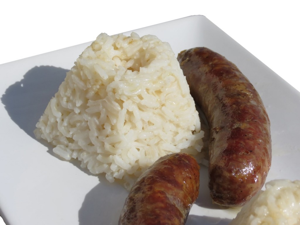 recette très simple riz et saucisse